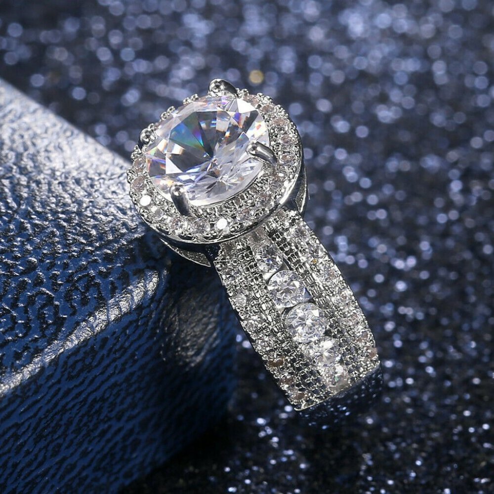 New Shine Women 925 Silver White Sapphire Ring - Picture 4 of 9